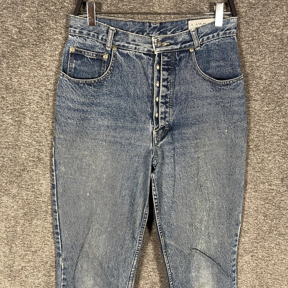 Vintage Lawman Jeans Women 13 Western Button Fly High Rise Tapered Hong Kong 90s